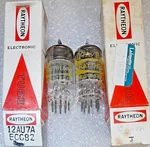 Pair 12AU7A Raytheon Nos Vacuum Tubes, Japan, TV-7D Tested Will Combine Ship. Fixed Price $19.95.