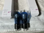 (2) Arcturus Blue Type 24 Vacuum Tubes Mesh Plates Engraved Bases Amplitrex 100%. Fixed Price $58.50.