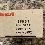 Rca Resistor Model 113993 Mpn Electronic Component. Fixed Price $7.00.