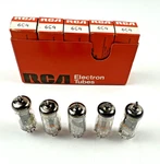 Rca 6C4 5-PACK Nos Sleeve Tested Strong Hickok Black Plate Usa. Fixed Price $33.20.