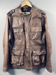 Vintage Thd Tommy Hilfiger Heavy Leather Jacket Mens Xl Brown Military Field. Fixed Price $120.80.