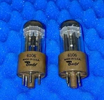 Two Bendix 6106 Tubes Triple Mica /etracer Tested +100% 5Y3 Match Code. Fixed Price $329.00.