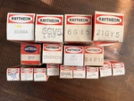 17 - Vintage Vacuum Tubes Lot Raytheon Radio Electronic. Fixed Price $35.99.