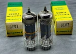 (2) Nos Amperex 6EV7 Vacuum Tubes Long Gray Plates Getters Test Amplitrex. Fixed Price $49.99.