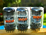 Rca Usa 6J11 Dual Pentode Nib Nos Same Batch Three Strong Matched Tubes. Fixed Price $62.00.