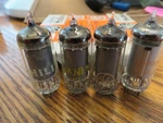 Radio Tubes Four 6GY6/6GX6 Two Ge,one Philips And Sylvania Used. Fixed Price $14.44.