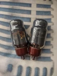 Pair Of Gec KT66 Tubes - Smoked Glass Brown Base Test Good. Fixed Price $220.00.