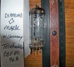 Strong Telefunken Ebf 80 Tube - Diamond Mark. Fixed Price $17.49.