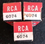 Three Rca 6074 Vacuum Tubes Nos. Fixed Price $15.00.