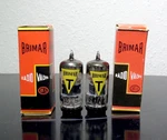 Ultra Rare Matched Pair Brimar 6060/12AT7/6201 Tubes 1950S - Test Nos. Fixed Price $189.99.