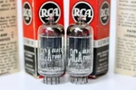 12AU7 ECC82 Black-plate "d-getter" Museum Certified Holy-grail Pair 1950 Rca Usa. Fixed Price $379.99.