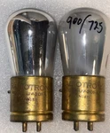 Matched Pair Rca Radiotron UV-201A Brass Base Short Pin Tubes Test Strong. Fixed Price $125.00.