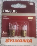 Sylvania Longlife 1816 13V, 4.3W Nos 2 Bulbs. Fixed Price $8.27.