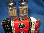 1964 Nib Matched Pair Rca 5687 Bronze Plate Tubes. Fixed Price $59.99.