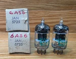 2- Sylvania Jan 5725 6AS6 Vacuum Tubes Tested Nos/nib Black Plate Fosi Audio. Fixed Price $14.99.