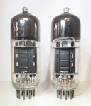 Platinum Pair Of Balanced Raytheon 6414 Tubes Black Plates 3-MICA Best VERSION#4. Fixed Price $58.00.