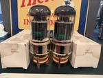 Matched Pair 1979 Jan Sylvania 6080WC Black Plate Tubes 539C Test Nos Nib. Fixed Price $31.50.