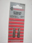 2-PACK #3 Phillips Insert Bits, 1/4" Hex Shank, Taiwan, Napa 775-5902. Fixed Price $9.45.