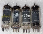 Tungsol (alt Label) 6CG7 3X Black Plate Square Getter Tubes TV7 Tested Nos. Fixed Price $120.00.
