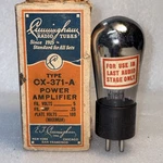 Rca Cunningham CX-371A Engraved Base Globe Vacuum Tube New Box TV7 Tested Nos. Fixed Price $50.00.