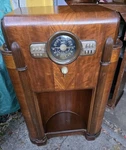 Rare Zenith "baby Strat Console Tube Radio (1940) 10-S-470. Fixed Price $1200.00.