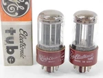 Rca (ge Label) 5691 Red Base Black Plate Vintage Nos Tube Pair (nicely Matched). Fixed Price $220.00.