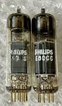 Philips E80CC Sq Gold Leg 2 Vacuum Tubes With Original Box Upper. Fixed Price $303.91.