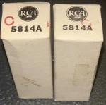 Matched Nib Rca Pair 6814A Tubes Nos Tested Strong 60S Shiny Black Plates Halos. Fixed Price $67.99.