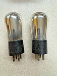 Cunningham CX301-A Matching Pair Gold Pin Globe 01A Tubes. Fixed Price $55.00.