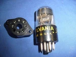 One Sylvania 6AL7 Gt Green Indicator Vacuum Tube Tested W/ Extra Socket S1. Fixed Price $18.00.