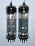 #3 Pair Of ELL80 = 6HU8 Made By Lorenz, Twin Power Pentodes 2X Watts Each. Fixed Price $38.29.