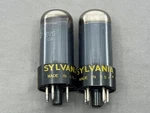 (2) Sylvania 6V6GT Smoked Glass Power Tubes Tall Bottle Tests Strong Amplitrex. Fixed Price $44.99.