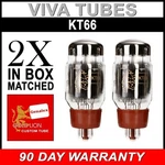 New Current Matched Pair (2) Reissue Genalex Gold Lion KT66 6L6 Vacuum Tubes. Fixed Price $153.35.