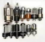 Lot Of 12 Mixed Vintage Amp Vacuum Tubes Jan Chs 6SJ, 6SN, Radiotron 815 +. Fixed Price $99.00.