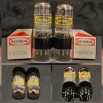 Raytheon Hitachi 6SN7GTB Tube 1970S Low Noise Gray Ladder Perfect Matched Set. Fixed Price $137.25.