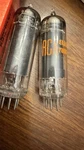 Matched Pair Nos 6AQ5A Rca Black Plate Beam-power Pentode Audio Tubes. Fixed Price $40.00.