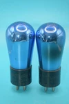 Qty 2 - Arcturus 101A Vintage "blue" Globe Tubes Tested TV7 Star Topped!. Fixed Price $249.95.