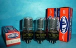 3 Raytheon 6K6GT Tubes Black Plate Getter Matched D/c's Nos/nib. Fixed Price $18.95.