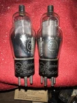 Pair Of Tested Cunningham Rca Radiotron 78 Tubes-engraved Base Radio, Amp. Fixed Price $14.00.