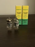 Matched Pair Nos Amperex Bugle Boy Rare Treble Clef 12AX7 ECC83 Tubes G2U. Fixed Price $185.00.