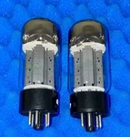 Two Phillips Ecg 7581A Tubes /amplitrex Tested +100% Dual Saucer Disc Getters. Fixed Price $259.00.