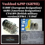 Voskhod 6J9P (6 One Pair (2 Tubes) E180F 6688 Excellent Original Box Nos. Fixed Price $24.95.