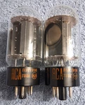 2 Rca 6L6GC Tubes - Black Plates W/ Side Getters Tests Nos. Fixed Price $145.00.