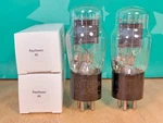 Matched Pair Of Raytheon #45 Engraved Base Vacuum Tubes. Fixed Price $150.00.