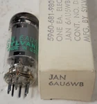 Sylvania 6AU6WB Tube (untested). Fixed Price $5.00.