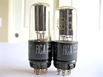 2 Rca 5Y3GT/5Y3 Vacuum Tubes Gray Plate Bottom Getter TV-7 Tested.. Fixed Price $30.00.