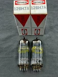 (2) Raytheon 12BH7A Tubes Gray Plates Getters Korean Made Tests Nos Amplitrex. Fixed Price $49.99.