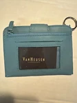 New Leather Key Ring Coin Purse Van Heusen Wallet 2 Zippers Many Sections. Fixed Price $9.99.