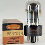 (1) Tested Rauland 8SN7GTB Tube With Box Black Angled Plates Date Code 7-26. Fixed Price $32.95.