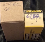 Strength Matched Pair 6JE6C Compactron Tubes Ge & Sylvania Test Strong Power Nos. Fixed Price $39.00.